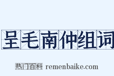 呈毛南仲组词是什么意思的图片